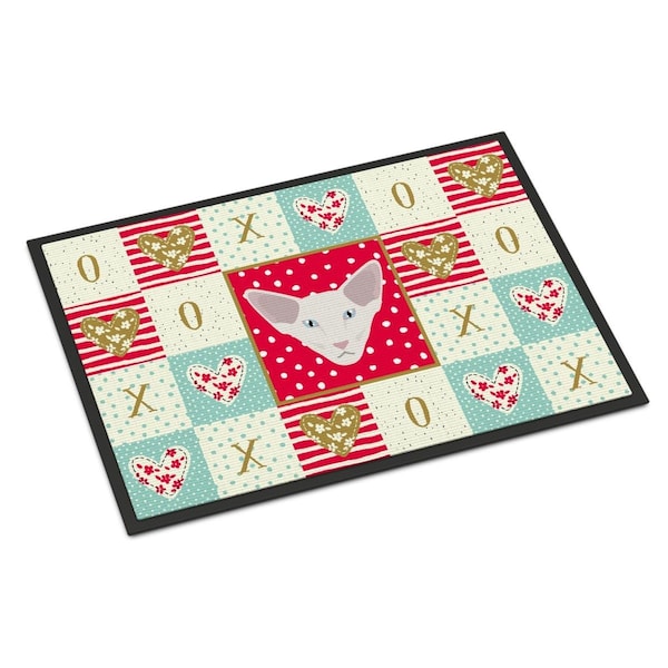 Carolines Treasures 24 x 36 in. Oriental Longhair Cat Love Indoor or Outdoor Mat CK5142JMAT - main